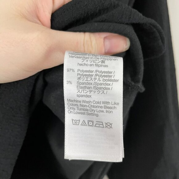 Madewell Crepe Square Neck Puff Sleeve Top in True Black Size Small - Picture 4 of 6